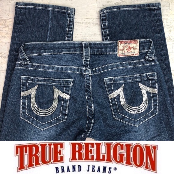 True Religion Denim - True Religion Billy Straight Leg Sequin Pocket Jeans